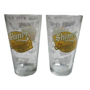 2 Shiner Lemonade Shandy 16 Oz Pint Glasses - Shiner Bock, Spoetzl Brewery, TX